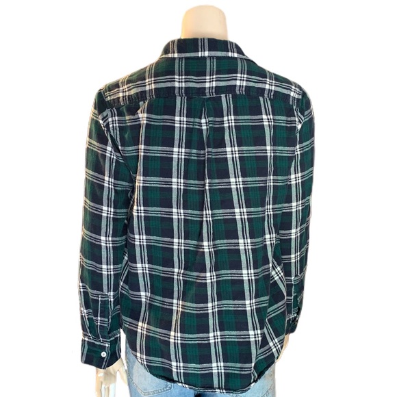 3/$30 Joe Fresh Green/Blue Long Sleeve Plaid Sz M - Picture 5 of 14